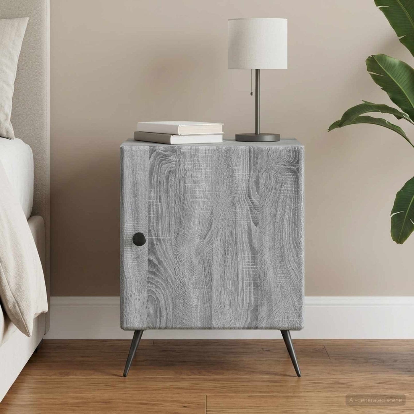 Bedside Cabinet Grey Sonoma 43 x 34.5 x 50 cm Engineered Wood