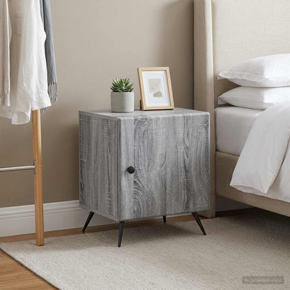 Bedside Cabinet 2 pcs Grey Sonoma 43 x 34.5 x 50 cm
