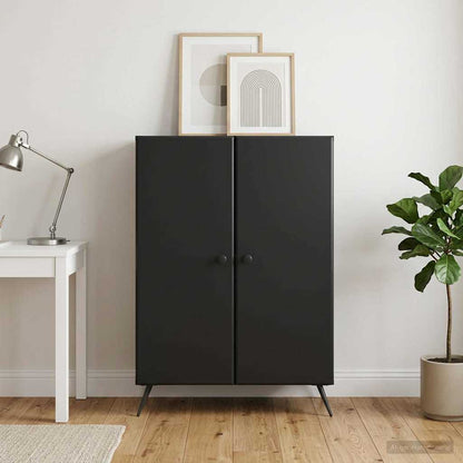 Sideboard Black 66 x 34.5 x 90 cm Engineered Wood