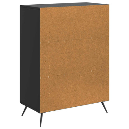 Sideboard Black 66 x 34.5 x 90 cm Engineered Wood