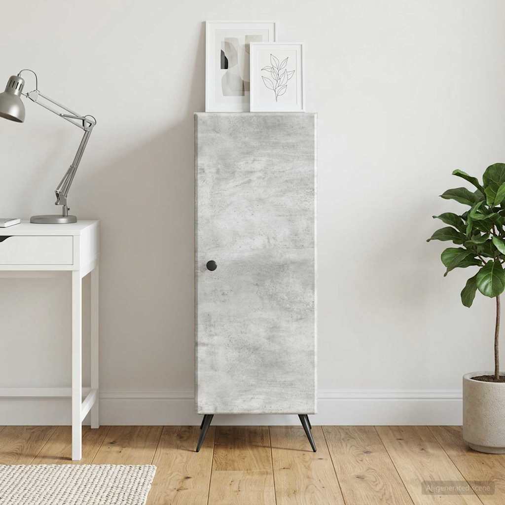 Sideboard Concrete Grey 33 x 34.5 x 90 cm Engineered Wood
