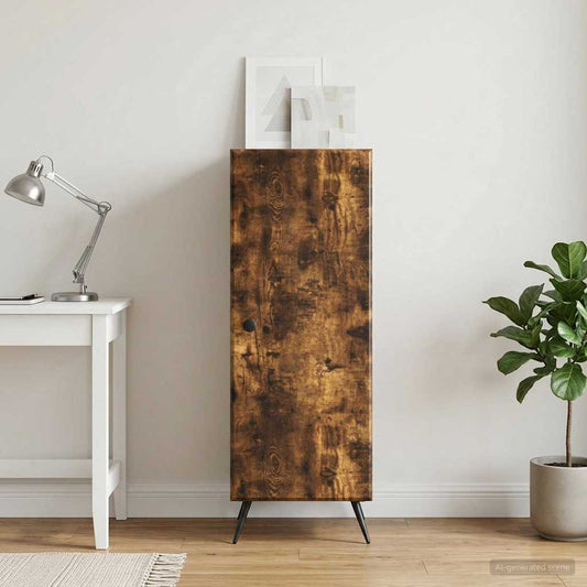 Sideboard Smoked Oak 33 x 34.5 x 90 cm Engineered Wood