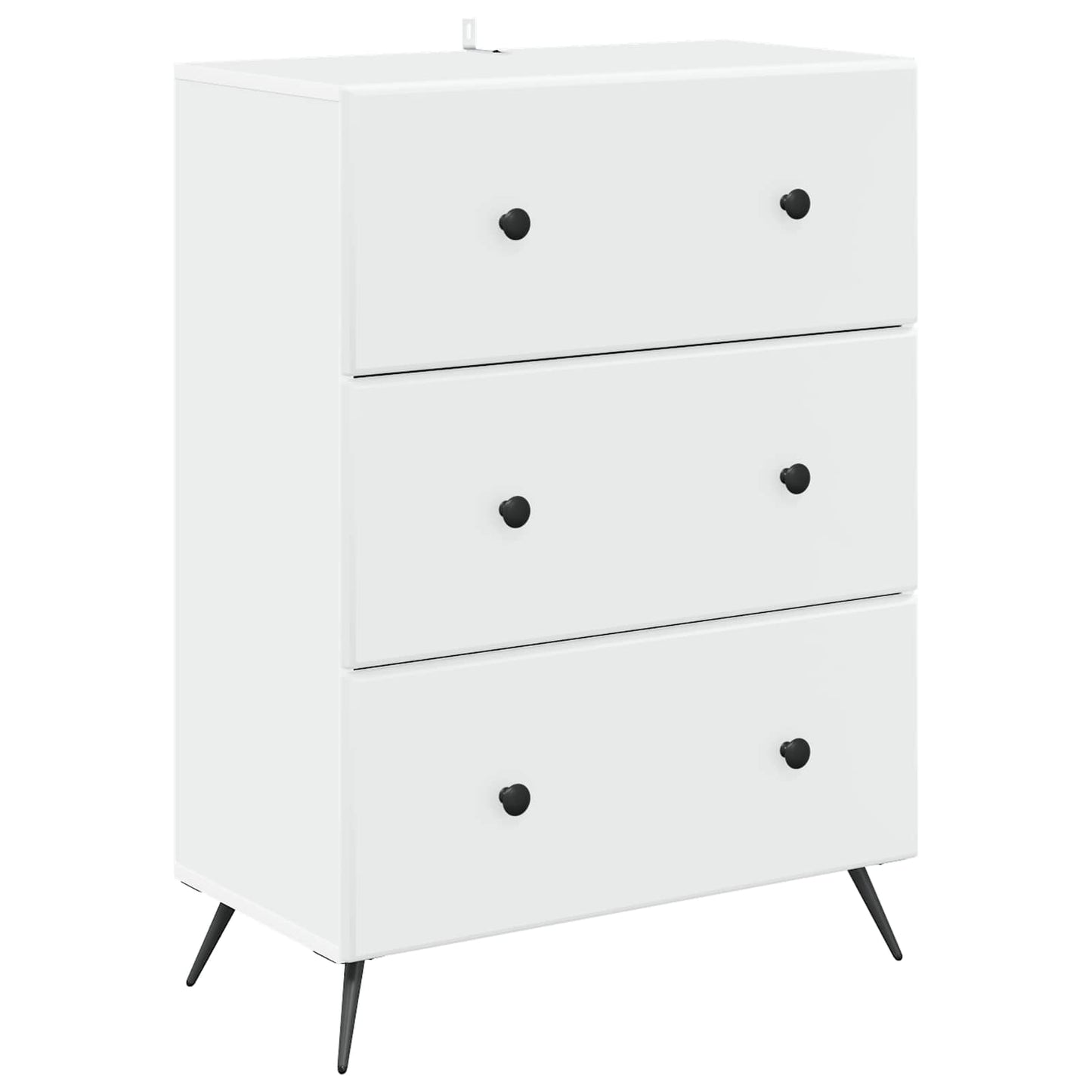 Drawer Cabinet White 66 x 34.5 x 90 cm Engineered Wood