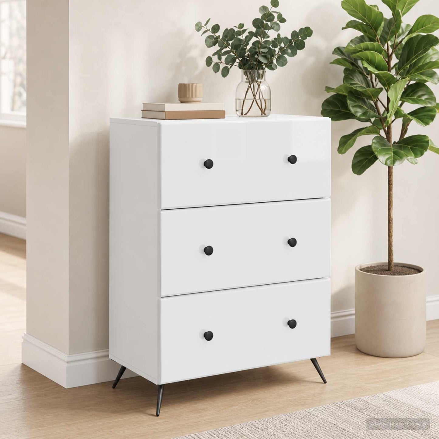 Drawer Cabinet 66 x 34.5 x 90 cm Engineered Wood