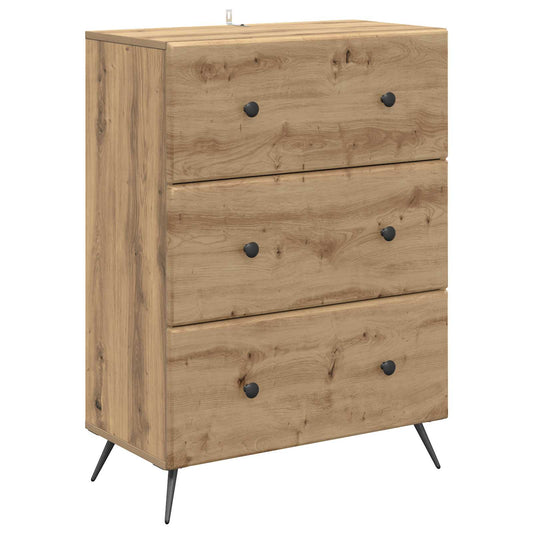 Drawer Cabinet 66 x 34.5 x 90 cm Engineered Wood Artisan Oak