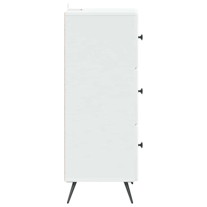 Drawer Cabinet White 33 x 34.5 x 90 cm Engineered Wood