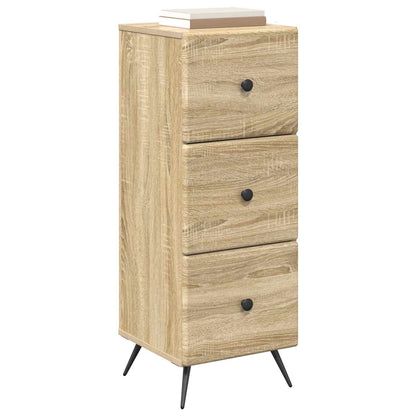 Drawer Cabinet Sonoma Oak 33 x 34.5 x 90 cm Engineered Wood