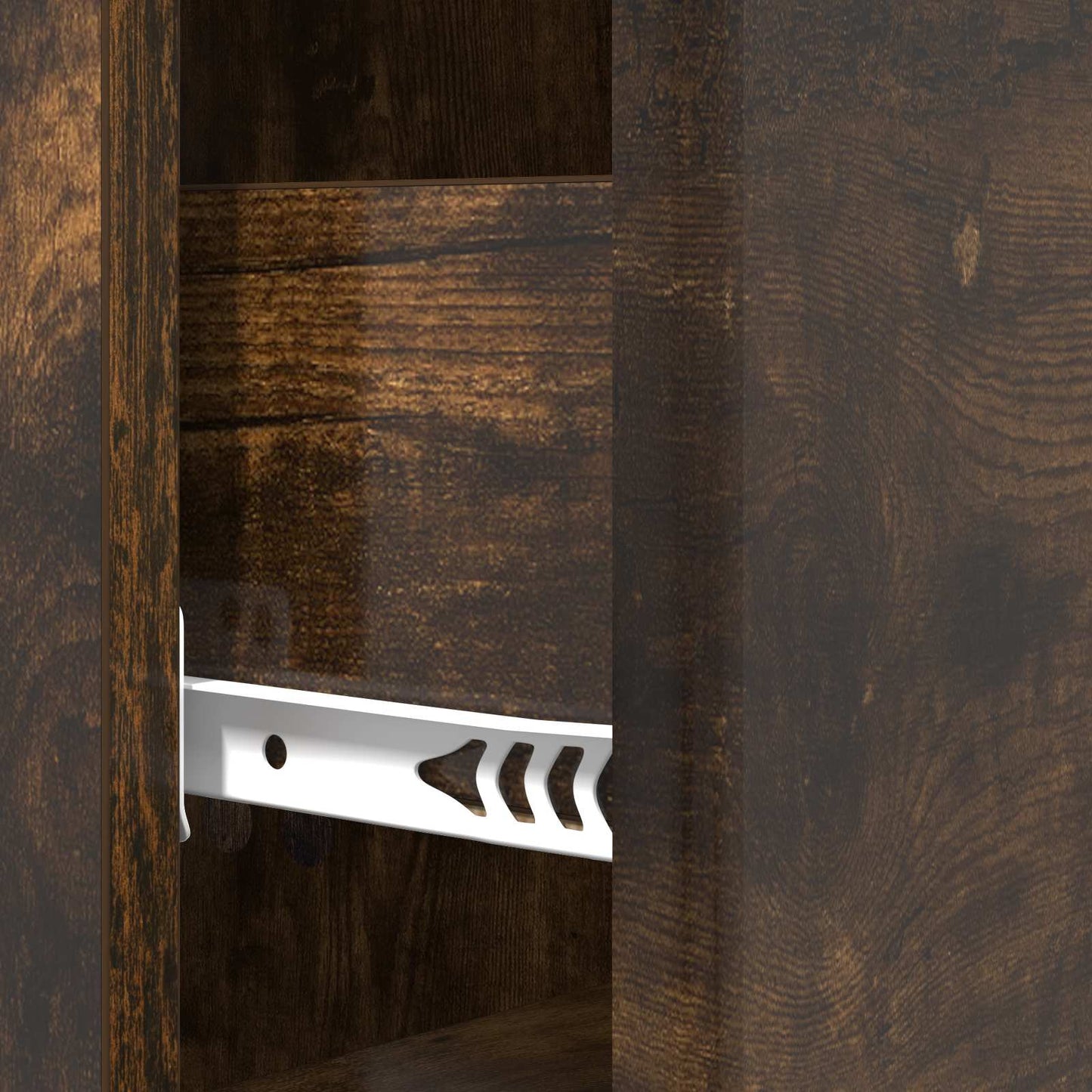 Drawer Cabinet Smoked Oak 33 x 34.5 x 90 cm Engineered Wood