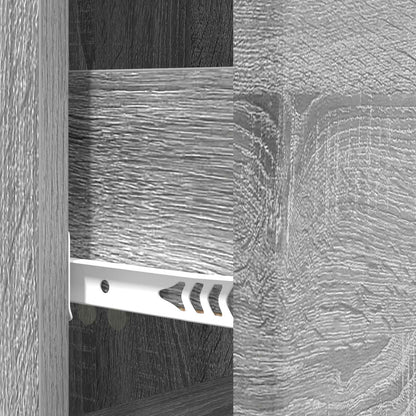 Drawer Cabinet Grey Sonoma 33 x 34.5 x 90 cm Engineered Wood