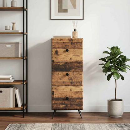 Drawer Cabinet Old Wood 33 x 34.5 x 90 cm Engineered Wood
