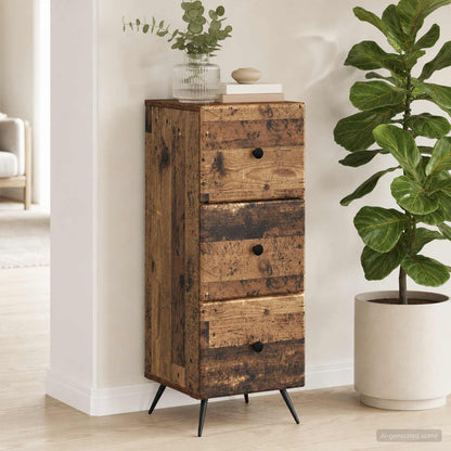 Drawer Cabinet Old Wood 33 x 34.5 x 90 cm Engineered Wood