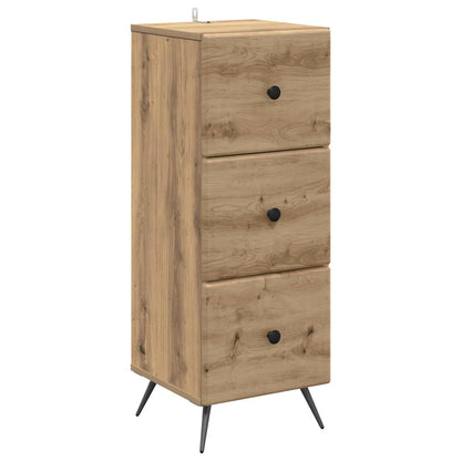 Drawer Cabinet Artisan Oak 33 x 34.5 x 90 cm Engineered Wood
