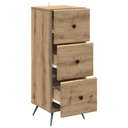 Drawer Cabinet Artisan Oak 33 x 34.5 x 90 cm Engineered Wood