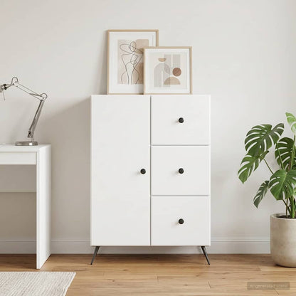 Sideboard White 66 x 34.5 x 90 cm Engineered Wood