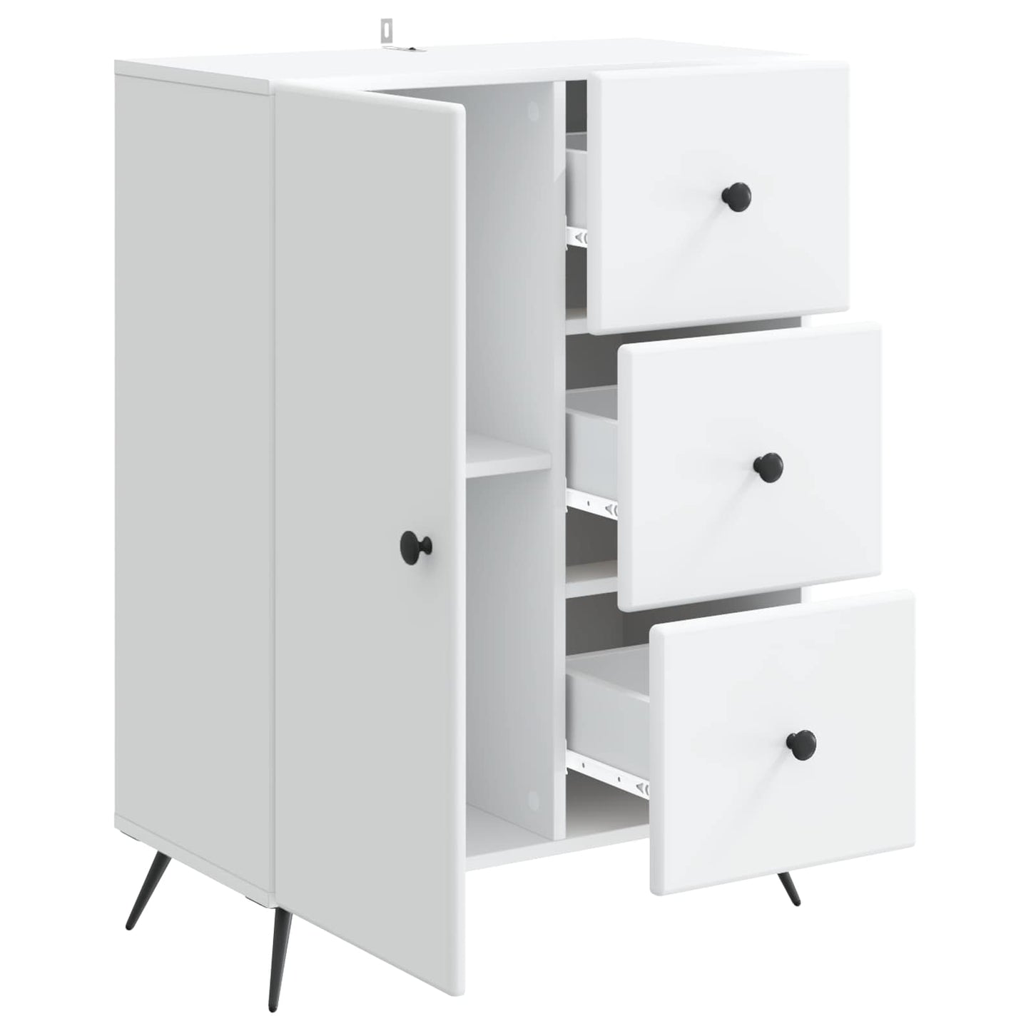 Sideboard White 66 x 34.5 x 90 cm Engineered Wood