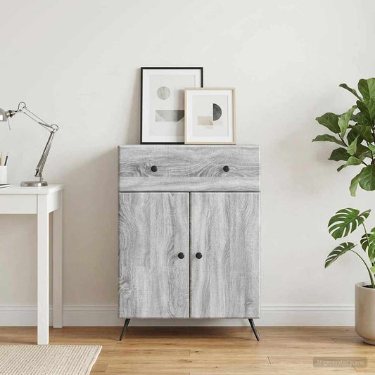 Sideboard Grey Sonoma 66 x 34.5 x 90 cm Engineered Wood