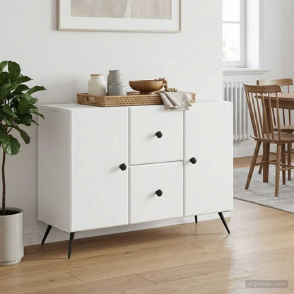 Sideboard White 89 x 34.5 x 60 cm Engineered Wood