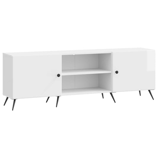 TV Cabinet 150 x 31 x 50 cm High Gloss White Engineered Wood