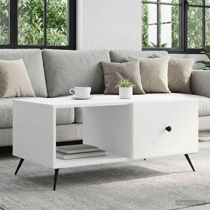 Coffee Table White 90 x 50 x 40 cm Engineered Wood