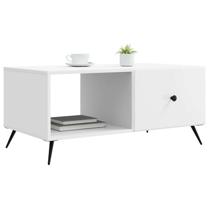 Coffee Table White 90 x 50 x 40 cm Engineered Wood