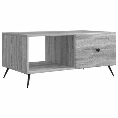 Coffee Table Grey Sonoma 90 x 50 x 40 cm Engineered Wood
