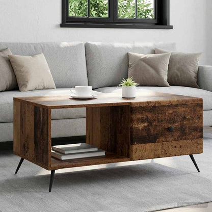 Coffee Table Old Wood 90 x 50 x 40 cm Engineered Wood