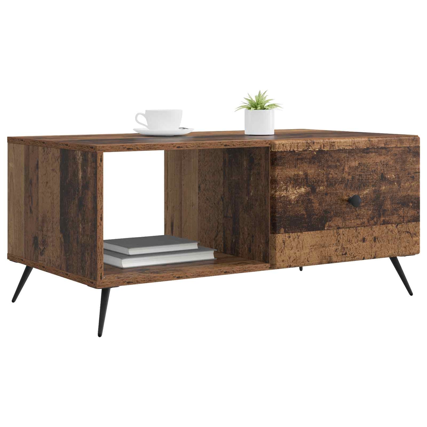 Coffee Table Old Wood 90 x 50 x 40 cm Engineered Wood