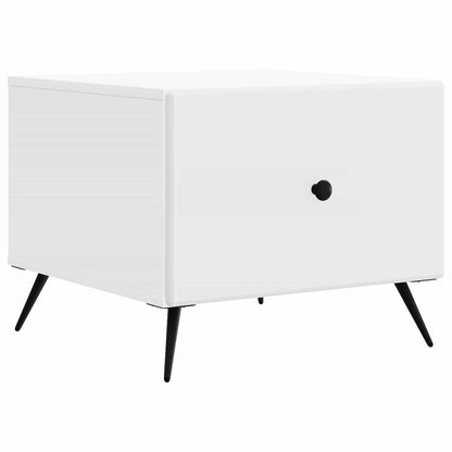 Coffee Table with Drawer White 49 x 50 x 40 cm Engineered Wood