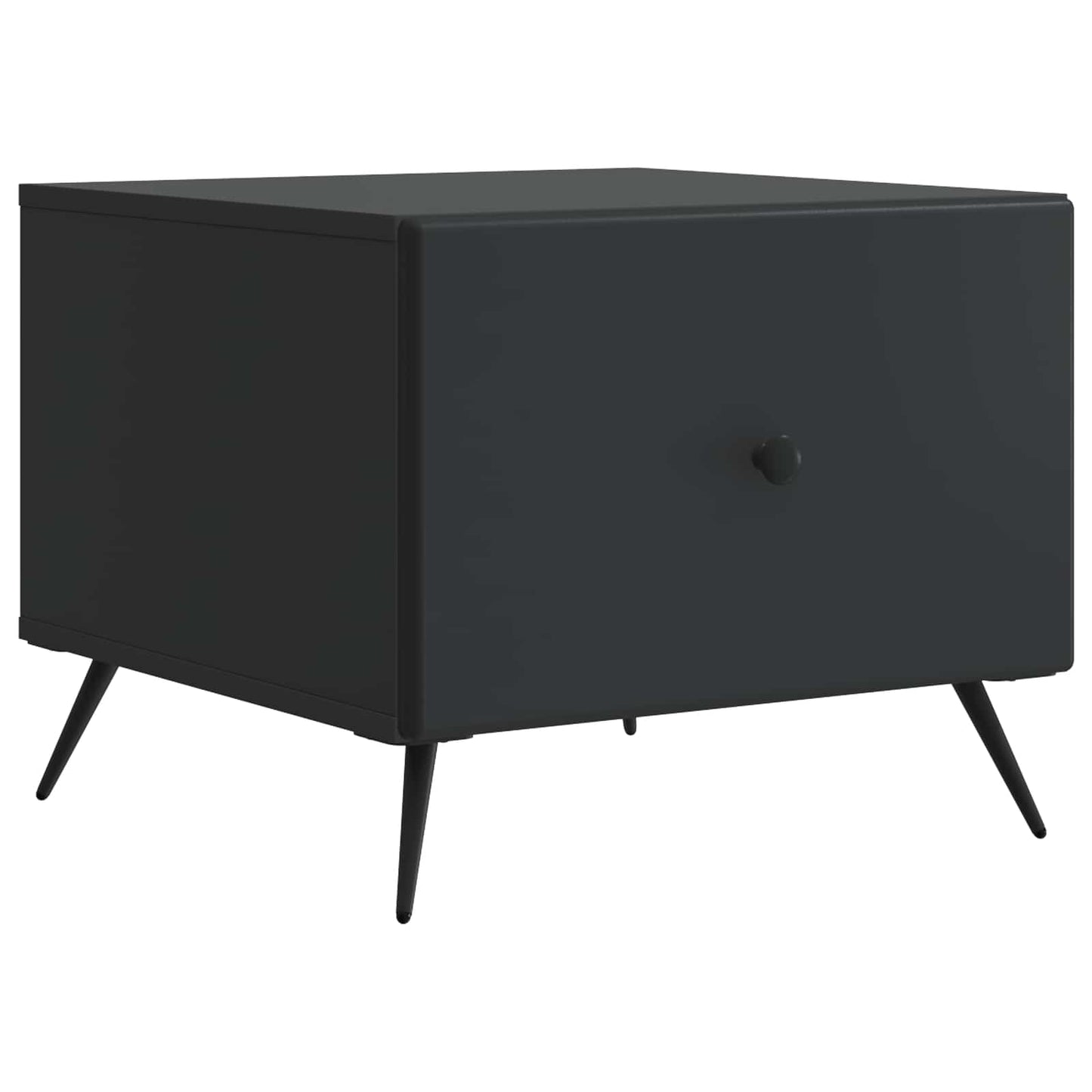 Coffee Table with Drawer Black 49 x 50 x 40 cm Engineered Wood
