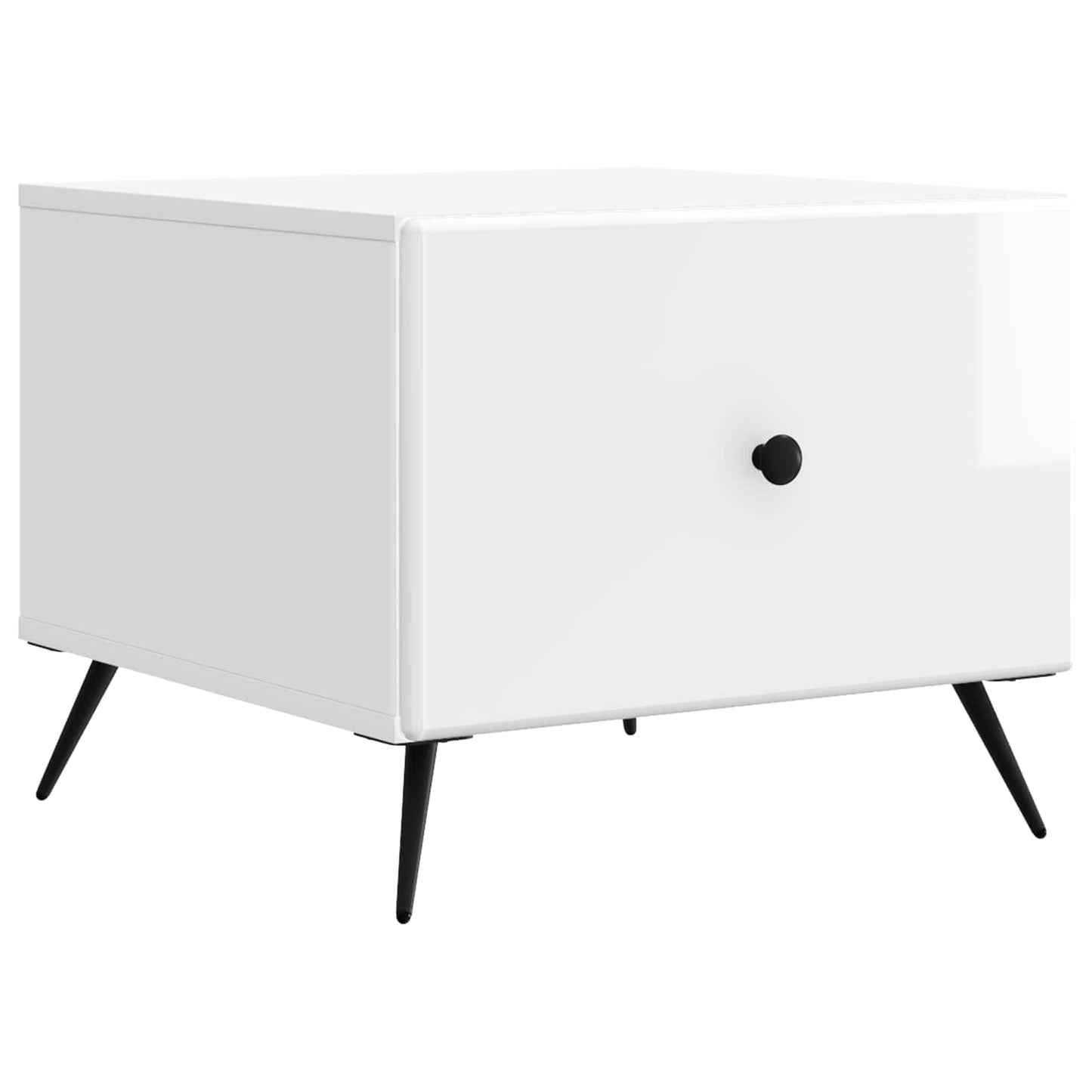 Coffee Table High Gloss White 49 x 50 x 40 cm Engineered Wood