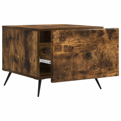 Coffee Table Smoked Oak 49 x 50 x 40 cm Engineered Wood