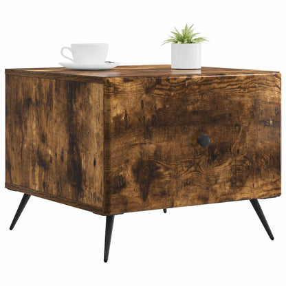Coffee Table Smoked Oak 49 x 50 x 40 cm Engineered Wood