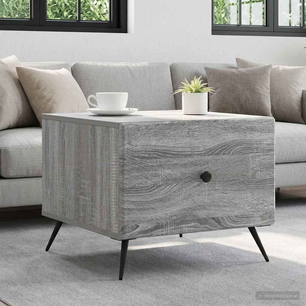 Coffee Table Grey Sonoma 49 x 50 x 40 cm Engineered Wood