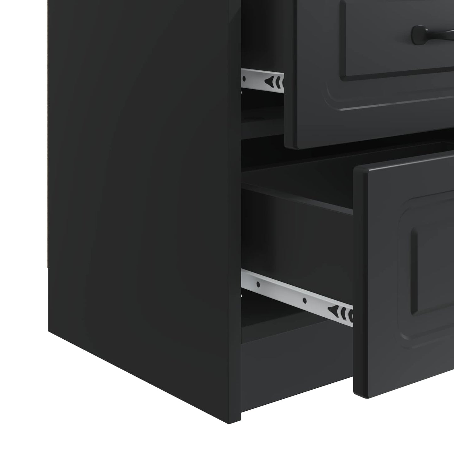 Bedside Cabinet Black 43 x 34.5 x 44.5 cm Engineered Wood