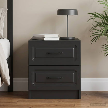 Bedside Cabinet Black 43 x 34.5 x 44.5 cm Engineered Wood