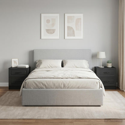 Bedside Cabinet 2 pcs Black 43 x 34.5 x 44.5 cm Engineered Wood