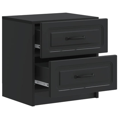 Bedside Cabinet 2 pcs Black 43 x 34.5 x 44.5 cm Engineered Wood