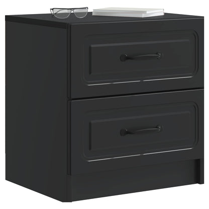 Bedside Cabinet 2 pcs Black 43 x 34.5 x 44.5 cm Engineered Wood