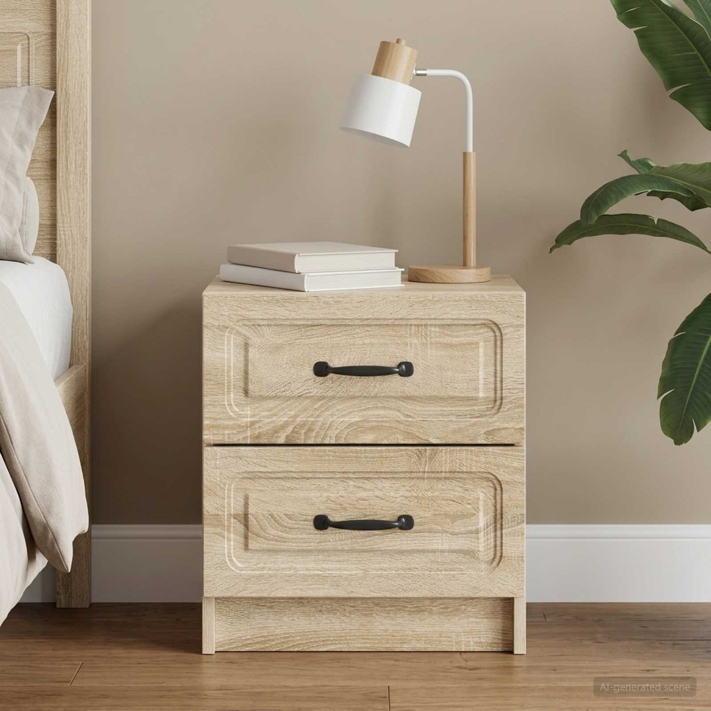 Bedside Cabinet Sonoma Oak 43 x 34.5 x 44.5 cm Engineered Wood