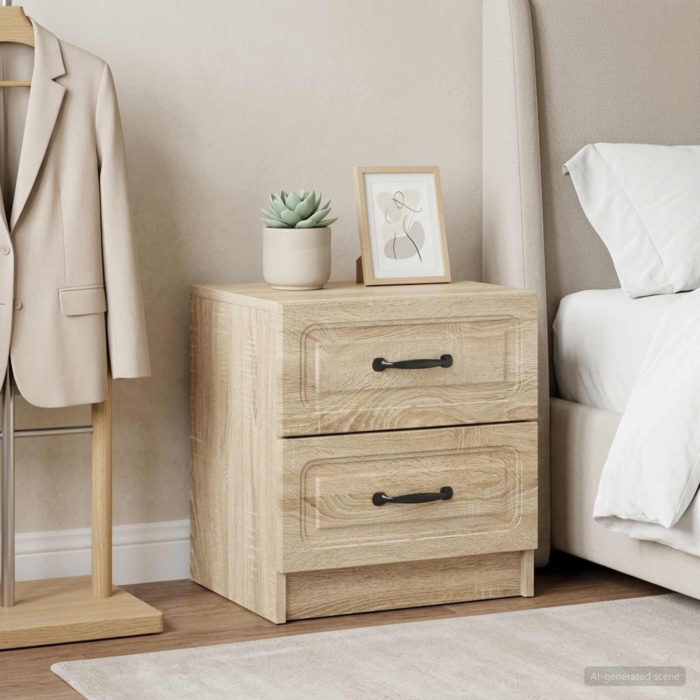 Bedside Cabinet 2 pcs Sonoma Oak 43 x 34.5 x 44.5 cm