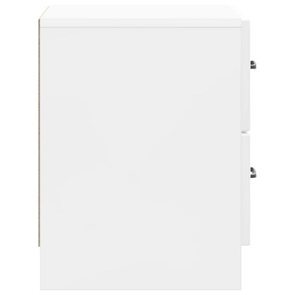 Bedside Cabinet High Gloss White 43 x 34.5 x 44.5 cm