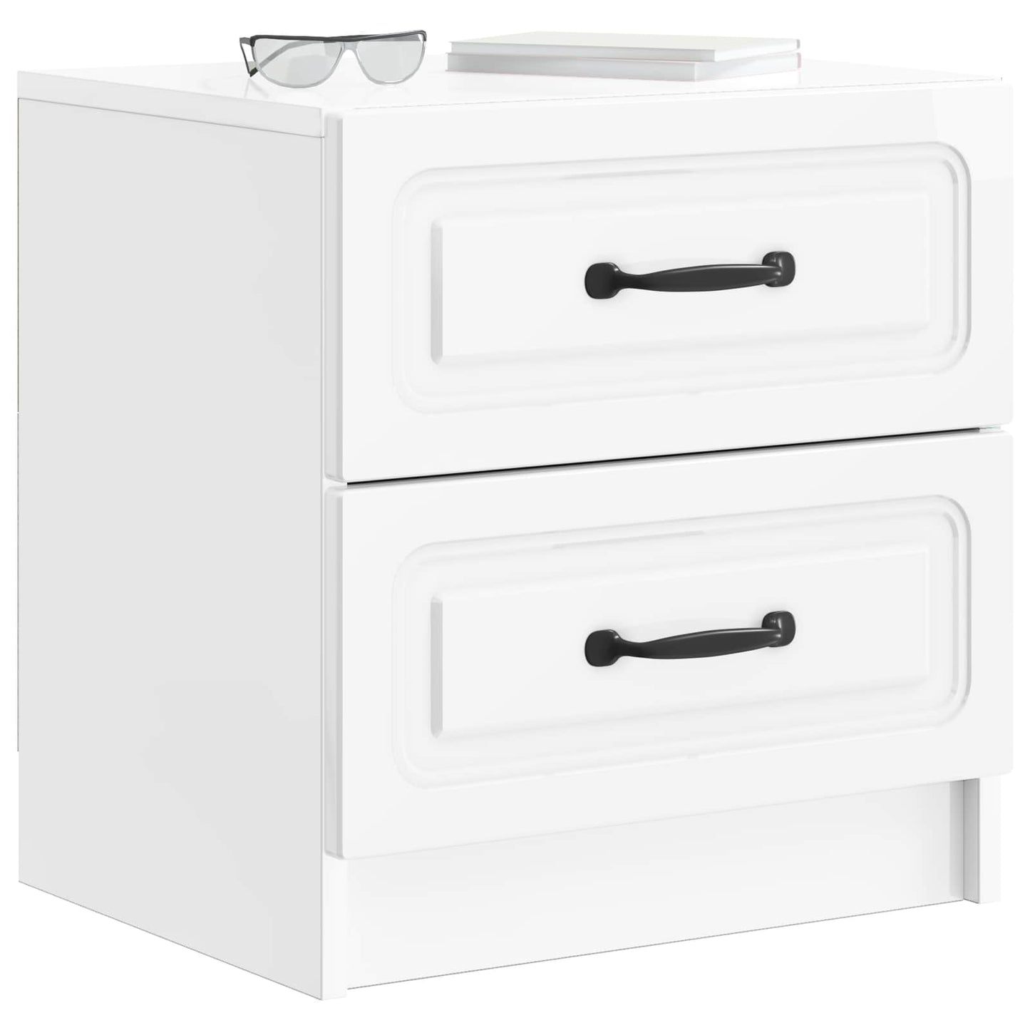 Bedside Cabinet 2 pcs High Gloss White 43 x 34.5 x 44.5 cm