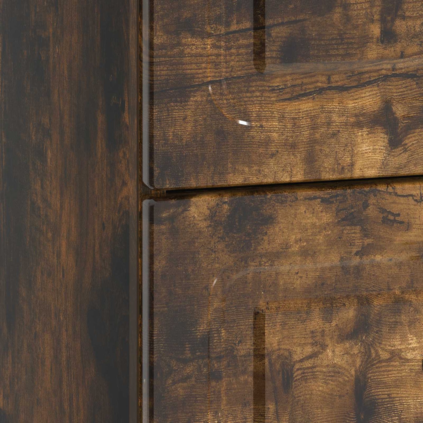 Bedside Cabinet Smoked Oak 43 x 34.5 x 44.5 cm Engineered Wood