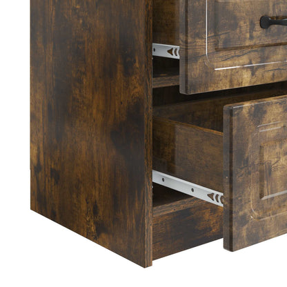 Bedside Cabinet Smoked Oak 43 x 34.5 x 44.5 cm Engineered Wood