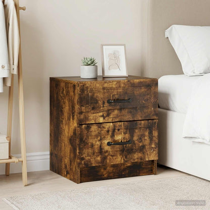 Bedside Cabinet 2 pcs Smoked Oak 43 x 34.5 x 44.5 cm