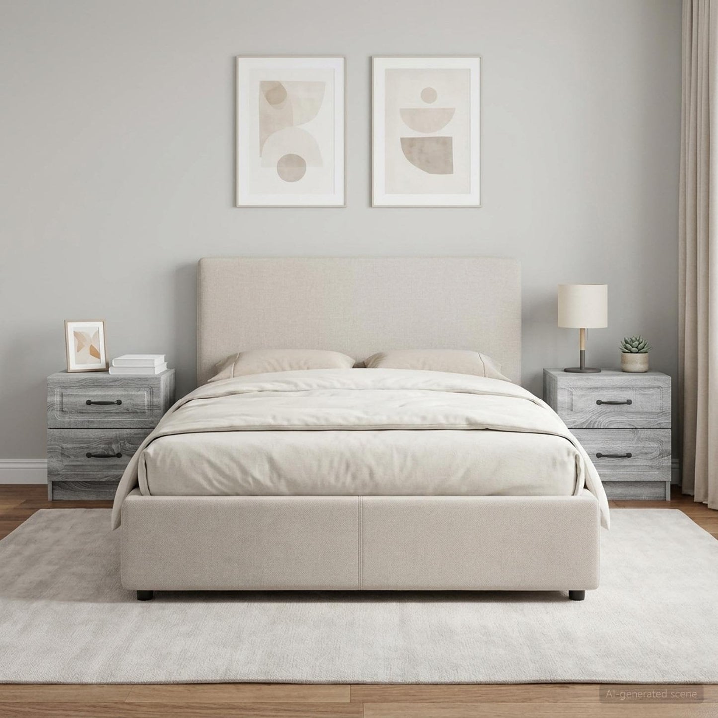 Bedside Cabinet 2 pcs Grey Sonoma 43 x 34.5 x 44.5 cm