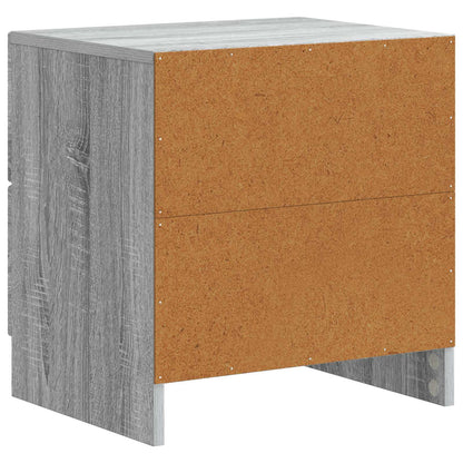 Bedside Cabinet 2 pcs Grey Sonoma 43 x 34.5 x 44.5 cm