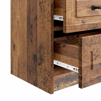 Bedside Cabinet Old Wood 43 x 34.5 x 44.5 cm Engineered Wood