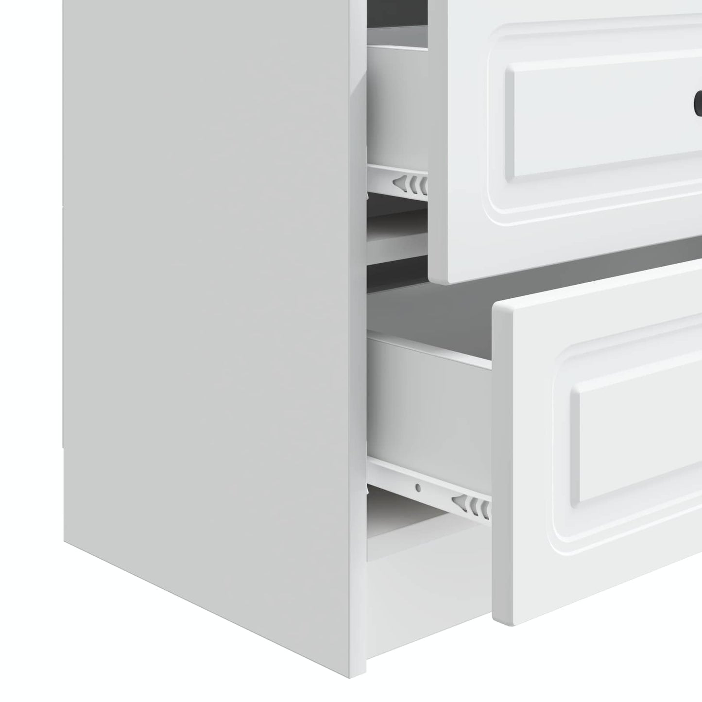 Bedside Cabinet White 62 x 34.5 x 44.5 cm Engineered Wood