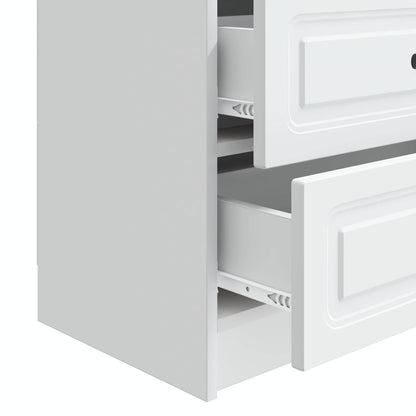 Bedside Cabinet White 62 x 34.5 x 44.5 cm Engineered Wood